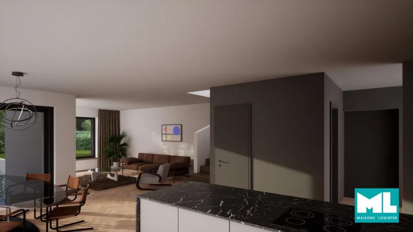 Maison unifamiliale jumelée par le garage 3 chambres  Lot 10  Fildorf - Image #2